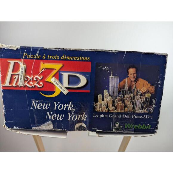 Wrebbit Puzz 3D New York New York 3141 Piece Twin Towers Puzzle Open Box Vintage - Picture 7 of 8